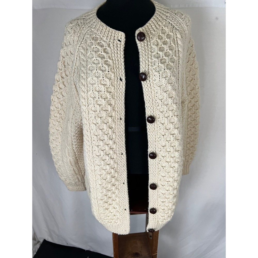 Wm McNelis & Sons, vintage hand-knit 100% pure wool sweaters, no size tag